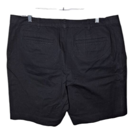 Lauren Ralph Lauren Active Women 14 Black Flat Front Stretch Cotton Inseam 8.5" - Picture 2 of 4